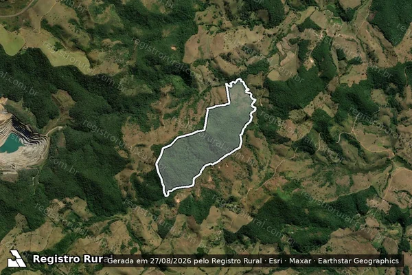 Imagem de satélite de FAZENDA CEDRO OU GORDURA - Parcela 1 em Caranaíba - MG