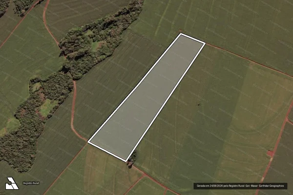 Imagem de satélite de LOTE RURAL N° 55, GLEBA ?B?, IMÓVEL SILVA JARDIM - Parte 1 em Serranópolis do Iguaçu - PR