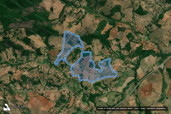 Imagem de satélite de Fazenda São jose - Parte 1 em Carmópolis de Minas - MG