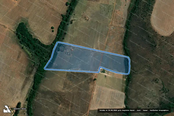 Imagem de satélite de Fazenda Corda lugar Gleba A - Parcela 1 em Guarda-Mor - MG