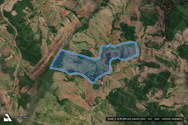 Imagem de satélite de Fazenda da Cachoeira - Parcela 1 em Itabira - MG