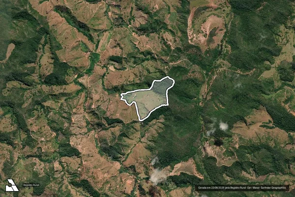 Imagem de satélite de PAIOL TABOQUINHA OU CÓRREGO DOS BERNADINOS - Gleba 02 em São Pedro do Suaçuí - MG