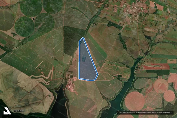 Imagem de satélite de Estância Triângulo - Parte 1 em Sud Mennucci - SP
