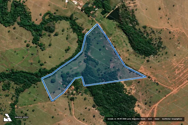 Imagem de satélite de FAZENDA GUARDAMORZINHO - GLEBA 02 em Jaupaci - GO