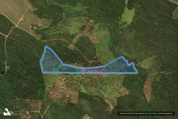 Imagem de satélite de GLEBA VARJÃO, DATA MIMOSO - 001 em Riachão - MA