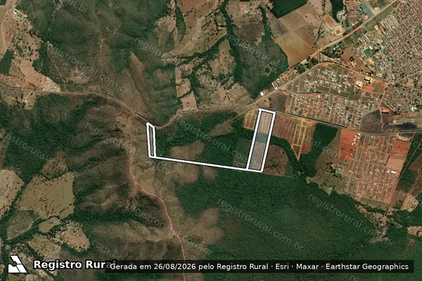 Imagem de satélite de Fazenda Águas Claras - 019 em Paracatu - MG