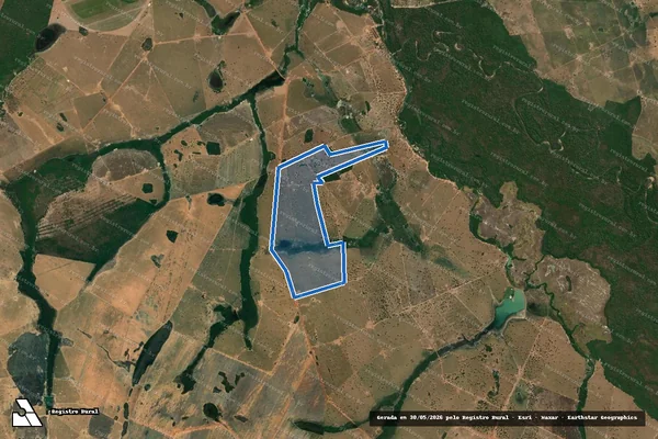 Imagem de satélite de Fazenda Lambarí ? Lagoa Bonita - Gleba 01 em Aruanã - GO