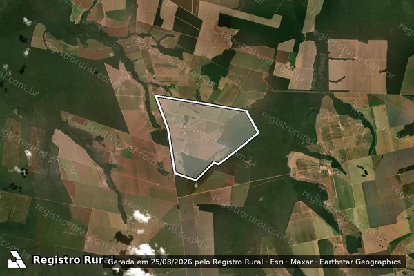 Imagem de satélite de Fazenda Reserva em São José do Rio Claro - MT