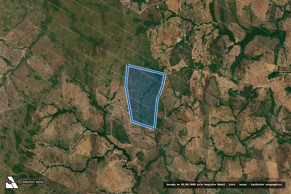 Imagem de satélite de FAZENDA LUZELANDIA, ENGENHO DO CUNHA OU ENGENHO - GELBA 03 em Uirapuru - GO