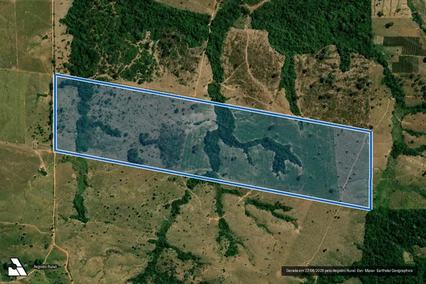 Imagem de satélite de LOTE 51F, GLEBA 28, PF / JARU OURO PRETO, SITIO MARINGÁ - PARTE I em São Miguel do Guaporé - RO