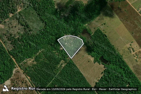 Imagem de satélite de Reassentamento Santa Rita - Área Verde 09 em Porto Velho - RO