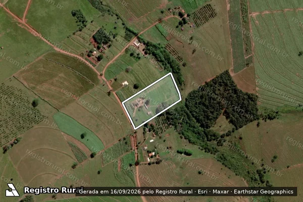 Imagem de satélite de CHÁCARA DOIS FILHOS  - Parte 1 em Palmeira d'Oeste - SP