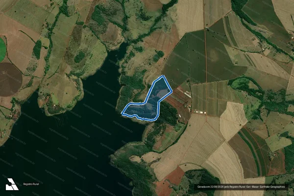 Imagem de satélite de Fazenda Santa Cruz do Salto - Parte 1 em Nova Ponte - MG