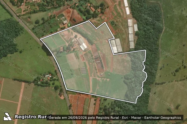 Imagem de satélite de SITIO IRMAOS SATO - 2.909 em Piratininga - SP