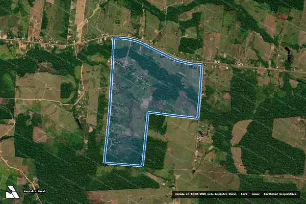 Imagem de satélite de Polo Agroflorestal de Cruzeiro do Sul - Perímetro em Cruzeiro do Sul - AC
