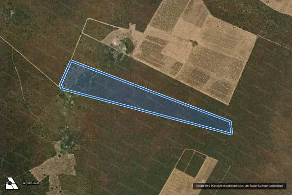 Imagem de satélite de FAZENDA PEQUI DOM RECREIO  - Parte 3 em Santa Rita de Cássia - BA