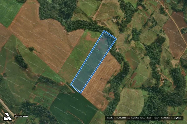 Imagem de satélite de PARTE DO LOTE RURAL Nº10 - Parcela 02 - C em Itapiranga - SC