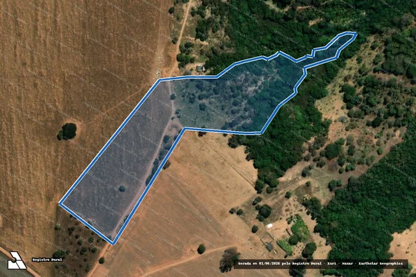 Imagem de satélite de FAZENDA CORUMBÁ - GLEBA 06 em Luziânia - GO