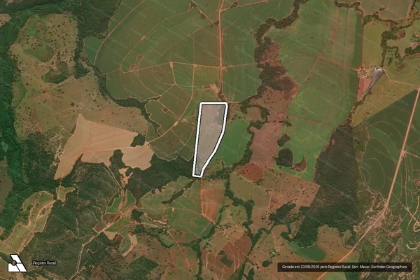 Imagem de satélite de FAZENDA BOCAINA DO PASSA TRÊS - 001 em Santa Rita do Novo Destino - GO