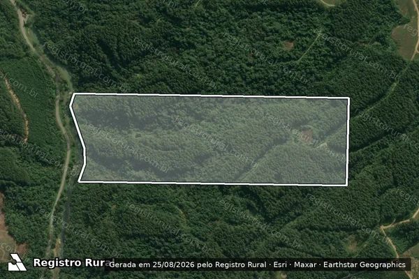 Imagem de satélite de FAZENDA BOA VISTA - Matrícula 591 em Presidente Getúlio - SC