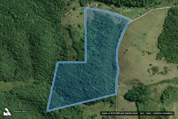 Imagem de satélite de Fazenda Morangaba - Gleba de Terra em Jacupiranga - SP
