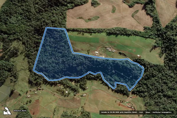Imagem de satélite de Lote 32 (Reserva Legal 01)-P.A. DANDARA - GLEBA A em Fraiburgo - SC