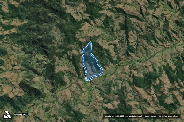 Imagem de satélite de Fazenda Três Barras - Gleba 1A em Rio Preto - MG
