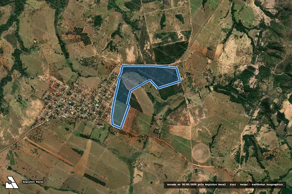 Imagem de satélite de Fazenda Extrema, lugar Capão da Lagoa - Parte 1 em Biquinhas - MG