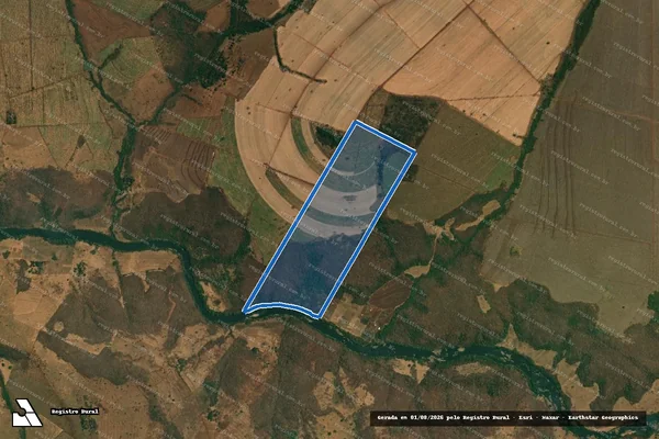 Imagem de satélite de FAZENDA DOS BAÚS ? CÓRREGO DO BUGRE - GLEBA 01 em Ituiutaba - MG