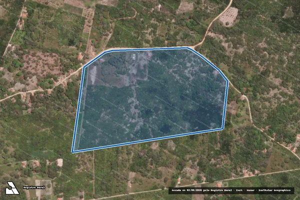 Imagem de satélite de FAZENDA BATALHA E PACHECO SANTANA - Parte 1 em Trairi - CE
