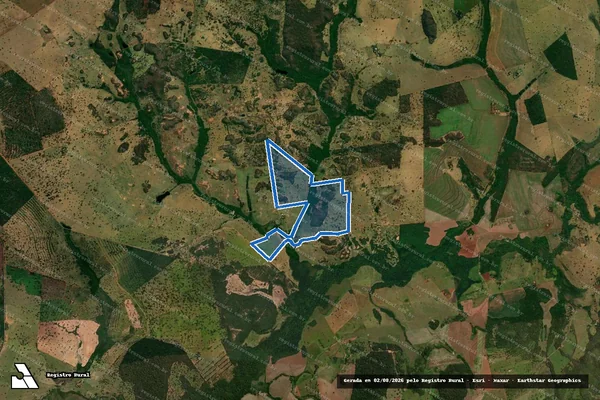 Imagem de satélite de Fazenda Lenha Branca - Parte 1 em Rochedo - MS