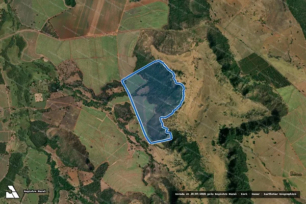 Imagem de satélite de FAZENDA BONANZA - Matrícula 6.810 em Rifaina - SP