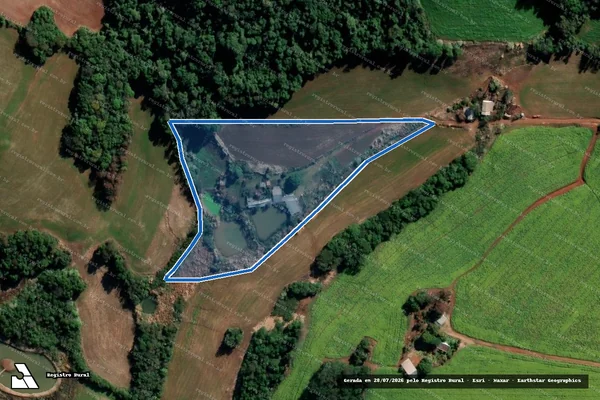 Imagem de satélite de IMÓVEL RURAL - MATRÍCULA 123 - PARCELA 02 em Chiapetta - RS