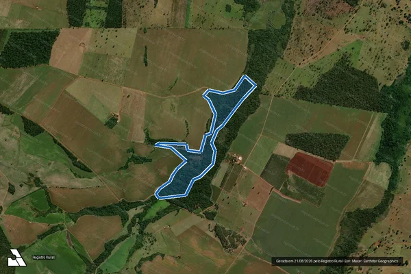 Imagem de satélite de Fazenda Pouso Alegre ? Remanescente - Fazenda Pouso Alegre ? GLEBA C em Dois Irmãos do Buriti - MS