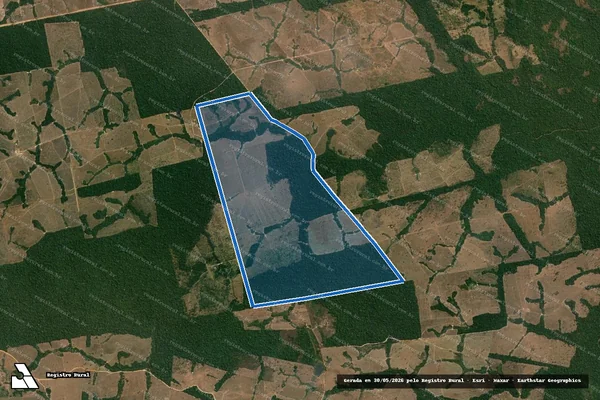 Imagem de satélite de FAZ SANTA SOFIA DO APUY – GLEBA-A em Apiacás - MT