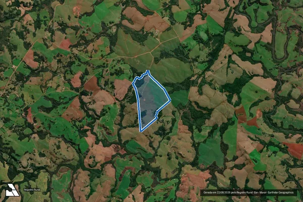 Imagem de satélite de Campo da Casa - Matrícula R1/10.721 e R4/10.719 em Lagoa Vermelha - RS