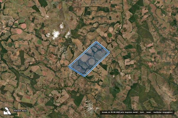 Imagem de satélite de Fazenda Mundo Novo em Nova Crixás - GO