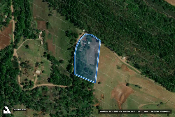 Imagem de satélite de LOTE Nº 26-AA, DA GLEBA Nº 07-PO - Parte 2 em Bela Vista da Caroba - PR