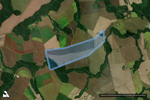 Imagem de satélite de FAZENDA YAMANAKA - 02 - Matrícula 2928 em Marilândia do Sul - PR