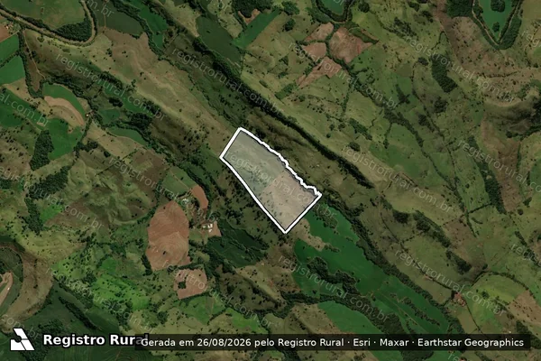 Imagem de satélite de Sitio Tangará, Lote n° 33, 34, 35/1 - Sitio Tangará, Lote n° 33, 34, 35/1 em Borrazópolis - PR