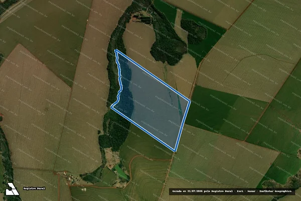 Imagem de satélite de FAZENDA PAVÃO - FAZENDA PAVÃO em Laguna Carapã - MS
