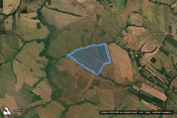 Imagem de satélite de FAZENDA JARDIM DO PARAISO - Parte 1 em Palestina - SP