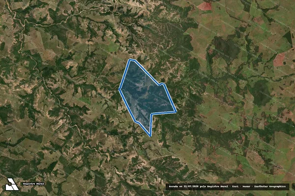 Imagem de satélite de Cachoeirinha em Camapuã - MS