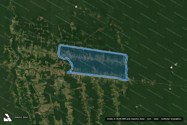 Imagem de satélite de Projeto de Assentamento Dirigido Santa Luzia - Parte 02 em Cruzeiro do Sul - AC