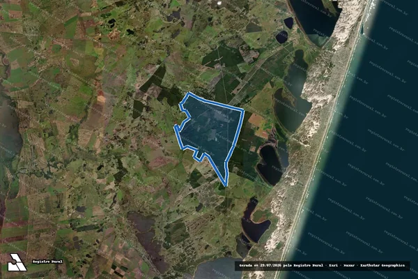 Imagem de satélite de Fazenda Pinhal - Gleba B em Palmares do Sul - RS