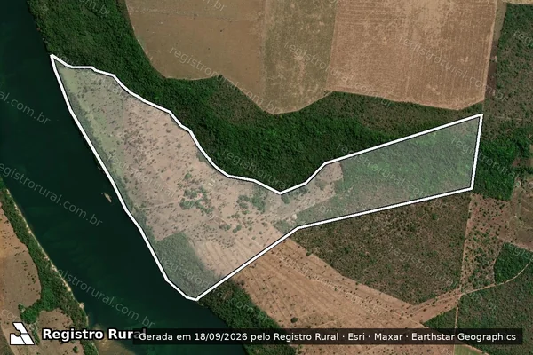 Imagem de satélite de FAZENDA BARRA DA BALIZA, LOTES 54 e 59, DA GLEBA EXTREMA II ETAPA - 001 em Itapiratins - TO