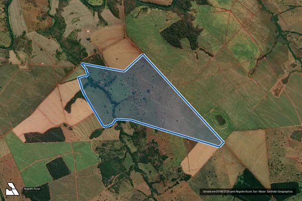 Imagem de satélite de Fazendas Campo Alegre, Água Limpa, Cachoeira e Moeda - Fazendas Campo Alegre, Água Limpa, Cachoeira e Moeda em Itapagipe - MG