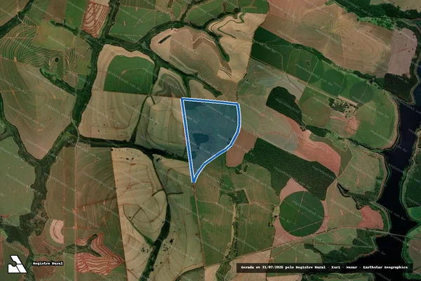 Imagem de satélite de Fazenda Água da Gruta - Gleba A em Taciba - SP