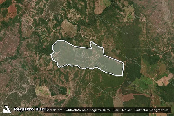 Imagem de satélite de FAZENDA BURITIZINHO - 001 em Dianópolis - TO
