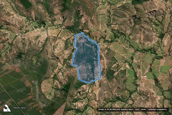 Imagem de satélite de FAZENDA RIBEIRÃO em Olhos-d'Água - MG